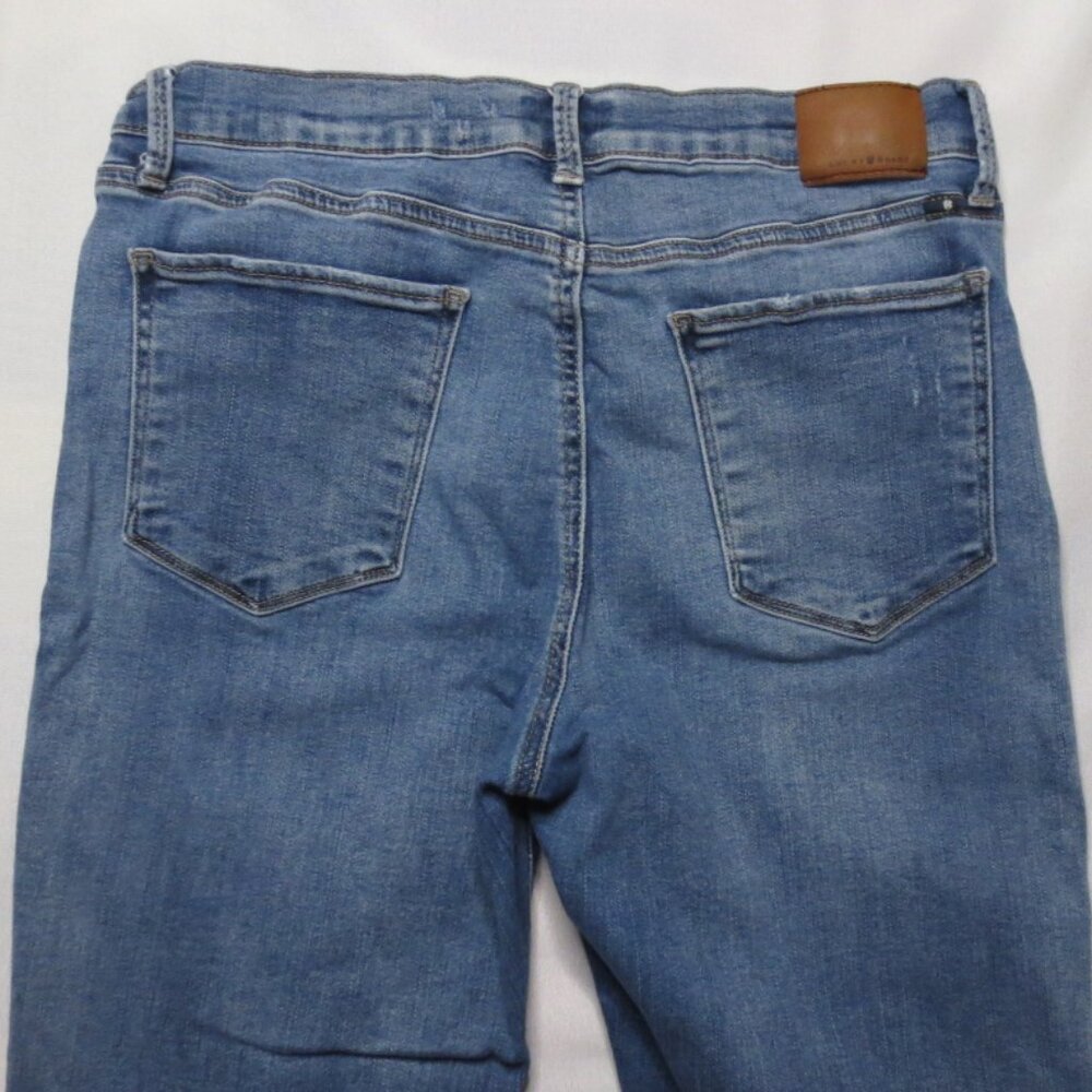 LUCKY womens JEANS blue DENIM stretch BROOKE LEGGING distressed SIZE 12
